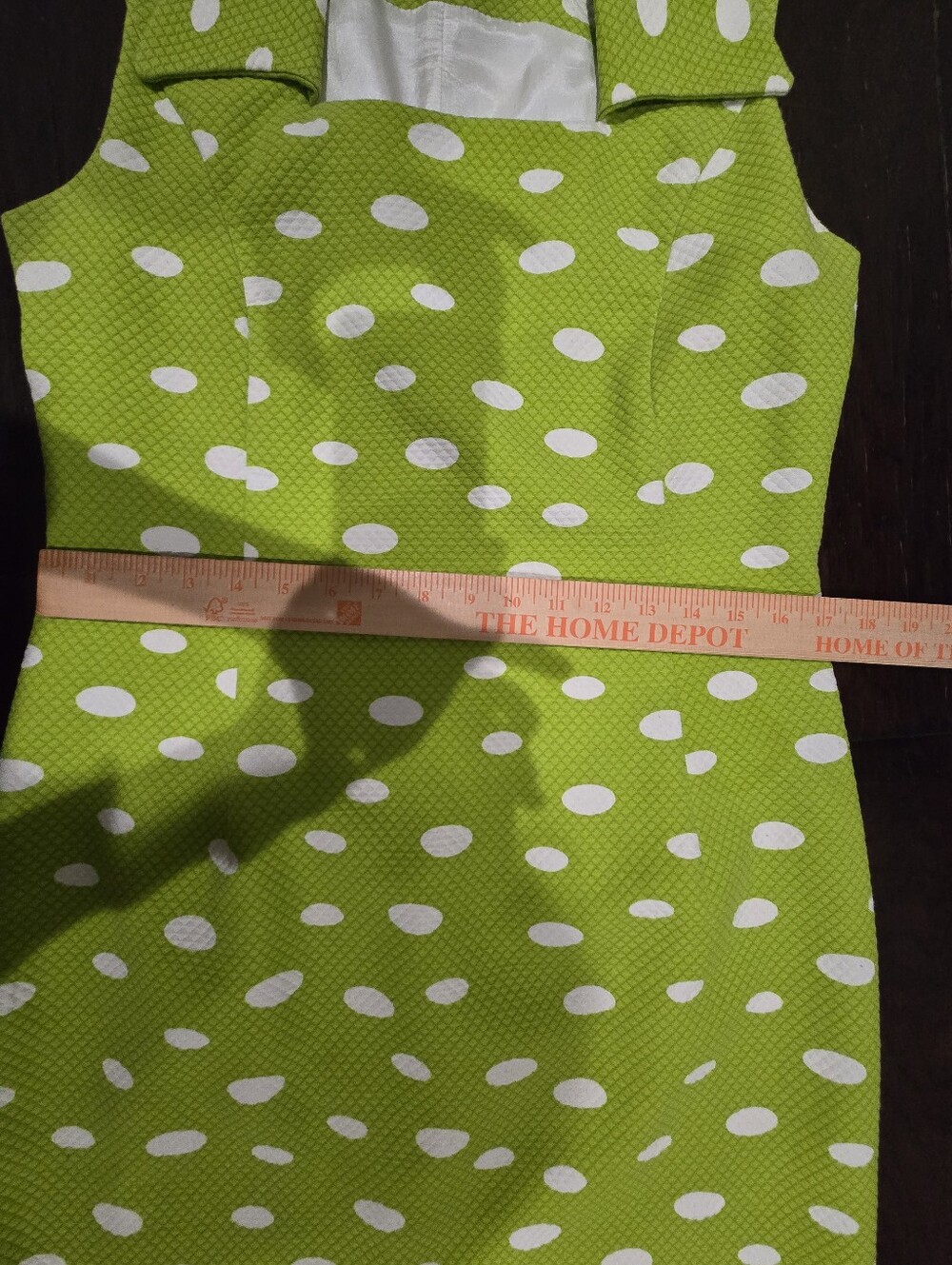 Sleeveless Lime Polka Dot Midi Dress - Picture 14 of 16